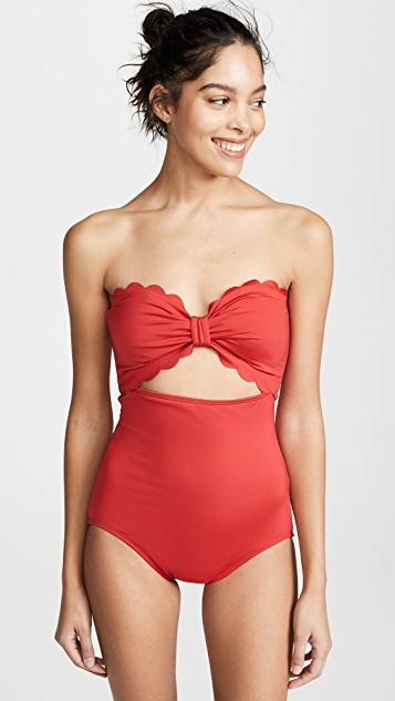 Scalloped Cutout One Piece Swimsuit | Shopbop