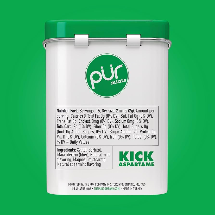 PUR Mints | Aspartame Free Mints | Made with Xylitol | Sugar Free, Vegan, Gluten Free & Keto Frie... | Amazon (US)