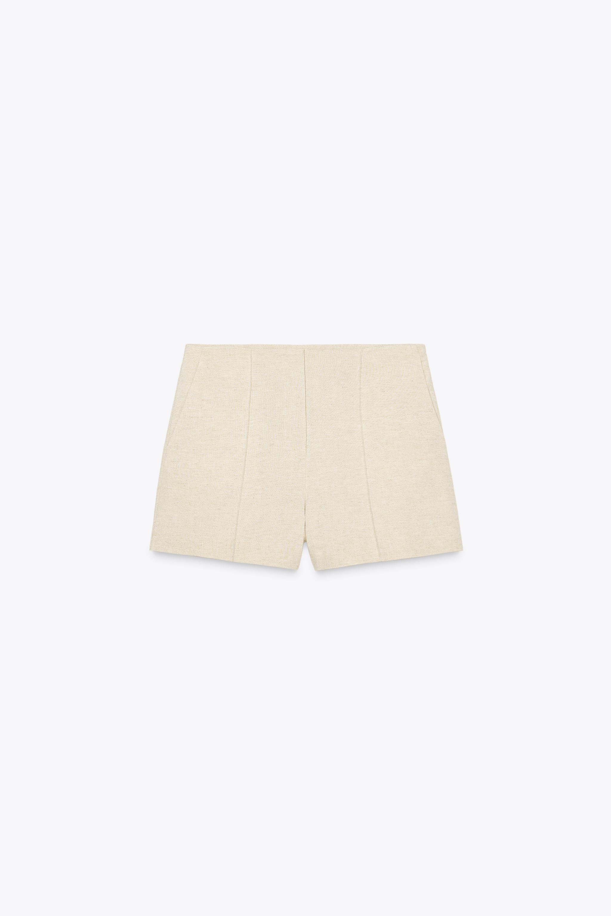 HIGH-WAIST SEAM BERMUDA SHORTS | Zara UK