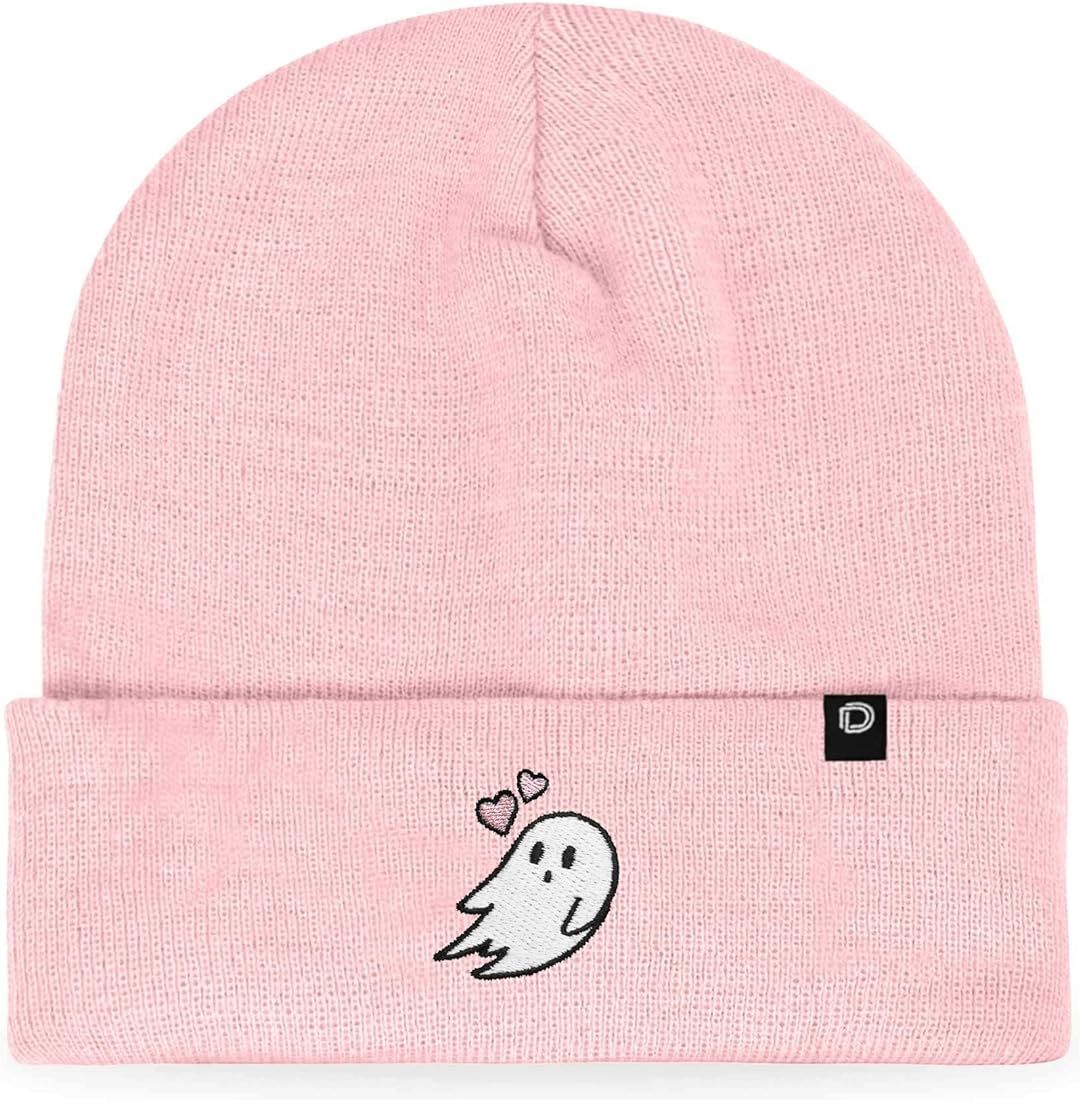 DALIX Embroidered Heartly Ghost Beanie Skull Cap | Amazon (US)