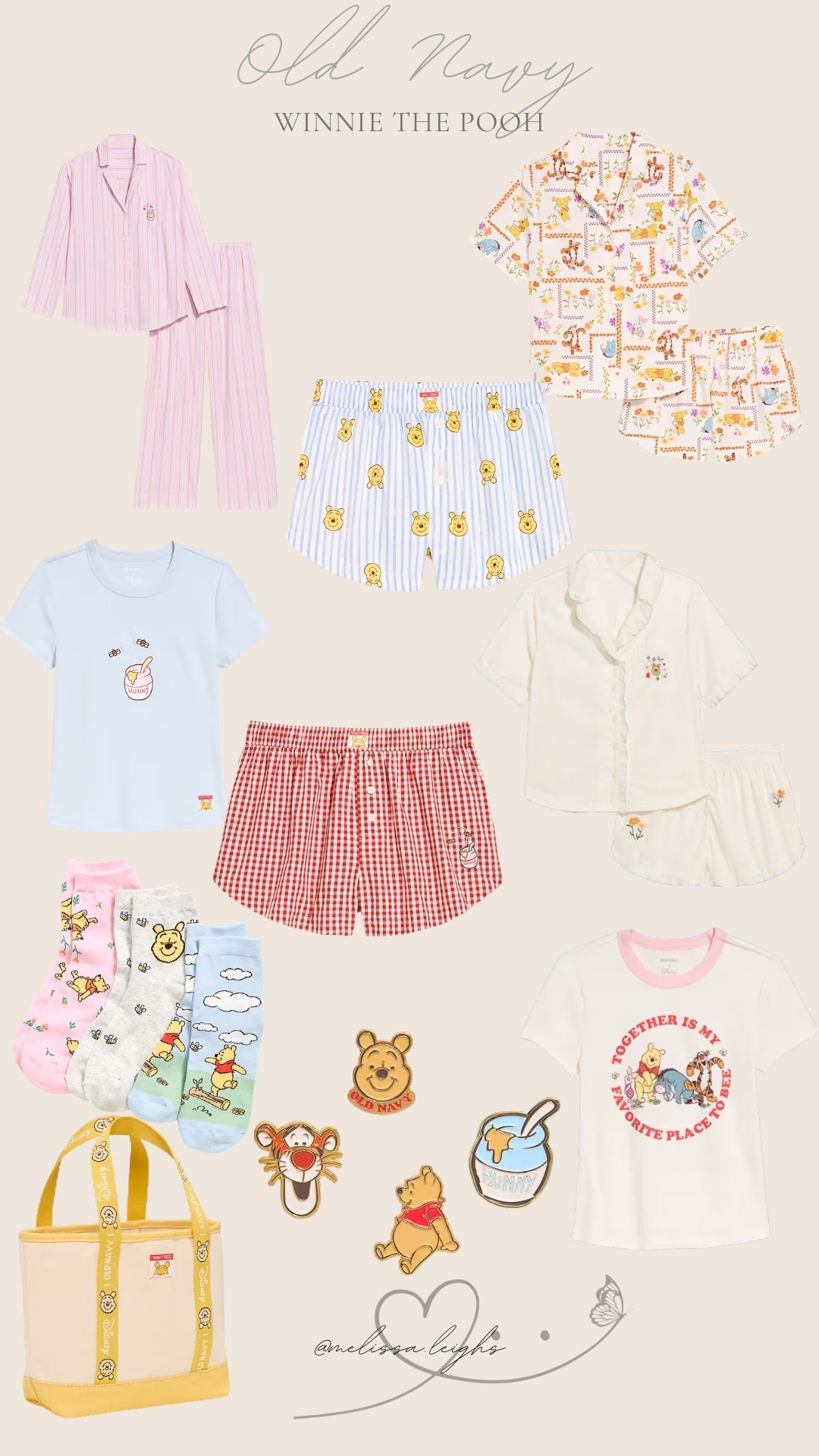 Old navy Winnie the Pooh collection - pajama set, short pajama set, graphic tees, crew socks, pins

Midsize, midsize outfit, size 10, ootd, Outfit inspo, Disney Winnie the Pooh finds, Disney parks Outfit, Disney bound,  under $50 outfit, affordable outfit, casual outfit, Disney Pooh and friends , Disney outfit, minimal Disney style, #ltkdisney, Disney ears, Disney aesthetic, theme park outfit, Disney parks outfit ideas, comfy Disney outfit, 

#LTKSeasonal #LTKTravel #LTKootd