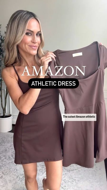Amazon athletic dress - love the square neckline and notched hem! Wearing size small. 

Double lined with built in mesh shorts - available in 6 colors, wearing size small!


#LTKfindsunder50 #LTKstyletip #LTKover40