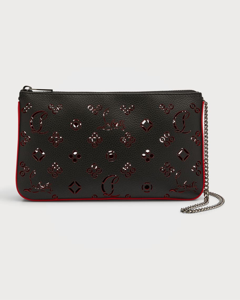Christian Louboutin Loubila Loubinthesky Perforated Pouch Shoulder Bag | Neiman Marcus