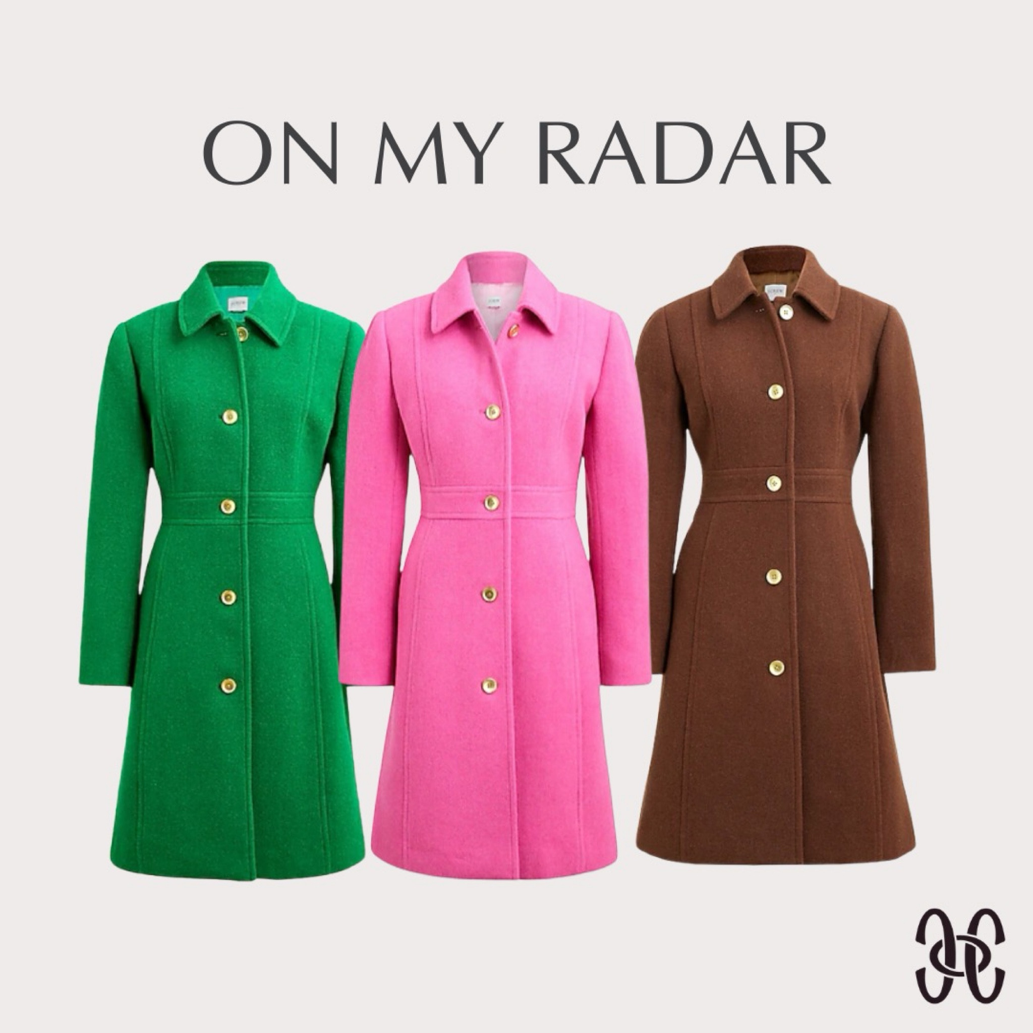 I about fainted when I saw these jackets. They run slightly small, consider sizing up.
Green Dark Emerald #hocwinter
Pink Shocking Pink #hocspring & #hocwinter
Brown Chocolate Brown perfect for #hocspring and #hocautumn you could do it too. 

Hoc Spring
Hoc Autumn
Hoc Winter
Winter Coat   