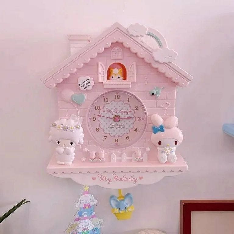 Sanrio My Melody Wall Clock Bedroom Decorate Hello Kitty Little Twinstars Clock Pendulum Clock Gi... | Walmart (US)