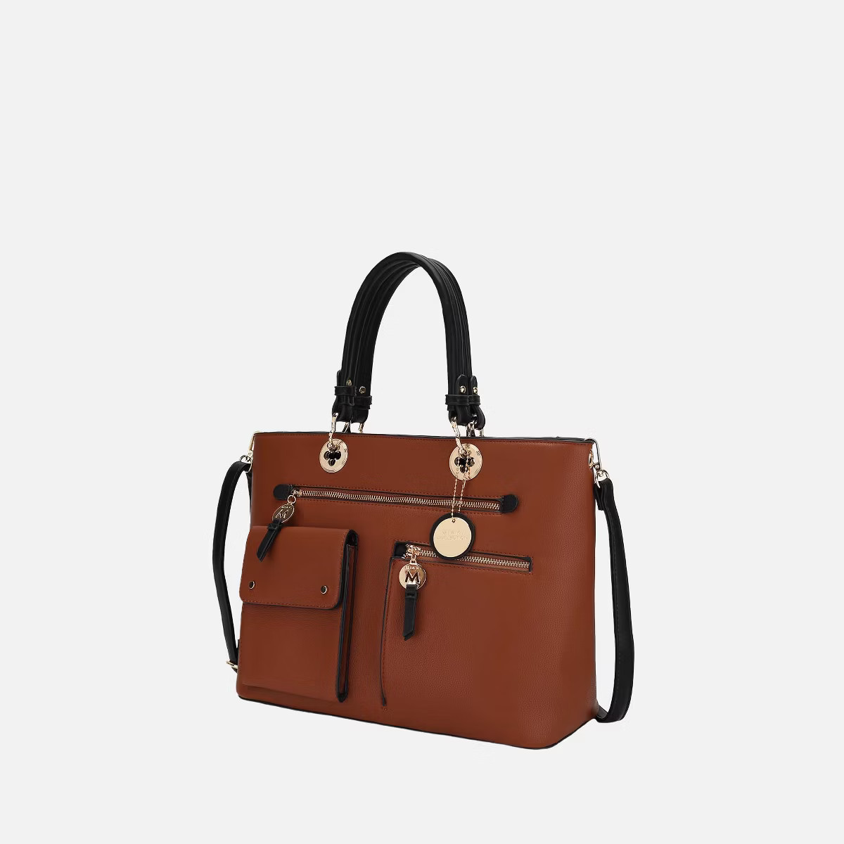 MKF Collection Julia Vegan Leather Color-block Women’s Satchel Bag by Mia k | Target