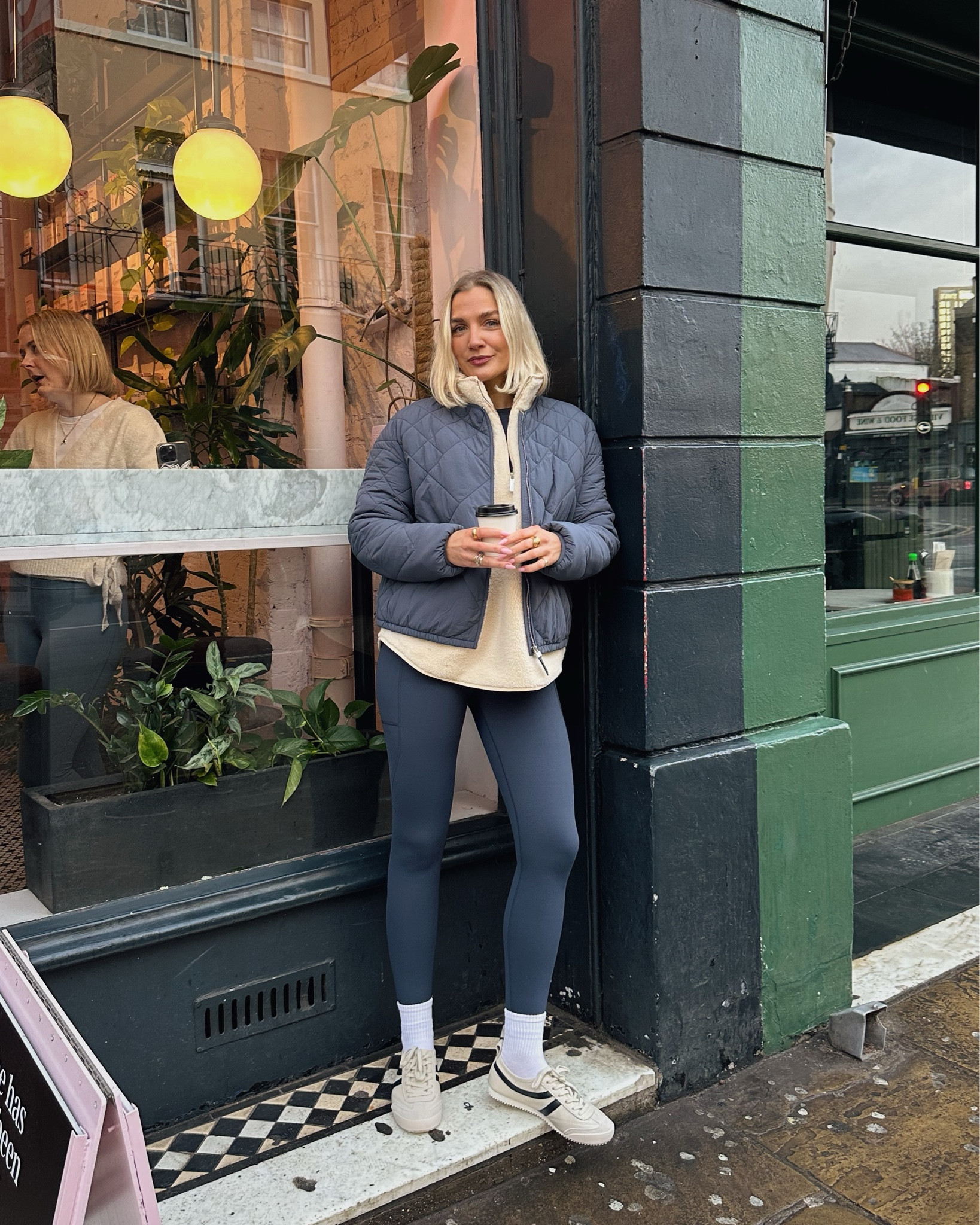 Sweaty Betty fleece 
Navy gym leggings
Navy quilted jacket 
Sportswear
Activewear for women 
Marks & Spencer activewear 

#LTKstyletip #LTKuk #LTKfitness
