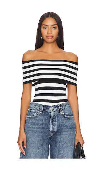 Florence Top in Black & White | Revolve Clothing (Global)