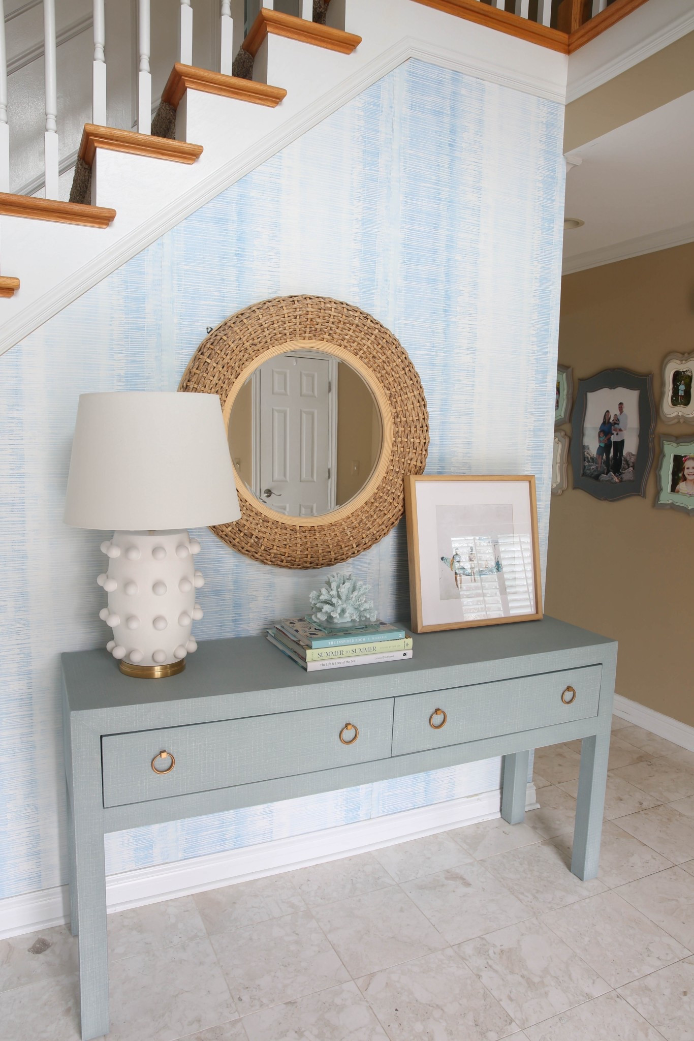 This blue linen foyer table from Serena & Lily brings coastal color and elevated style to your entryway. I love how the rich blue hue paired with crisp accents makes the space feel bright, welcoming, and designer-inspired. 



#LTKU #LTKSaleAlert #LTKHome