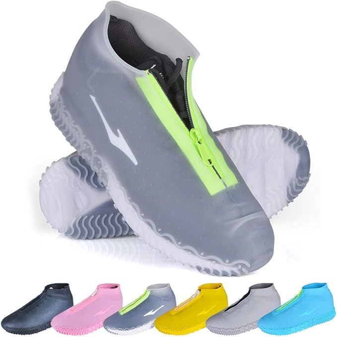 ydfagak Waterproof Shoe Covers, Reusable Foldable Not-Slip Rain Shoe Covers with Zipper,Shoe Prot... | Amazon (US)