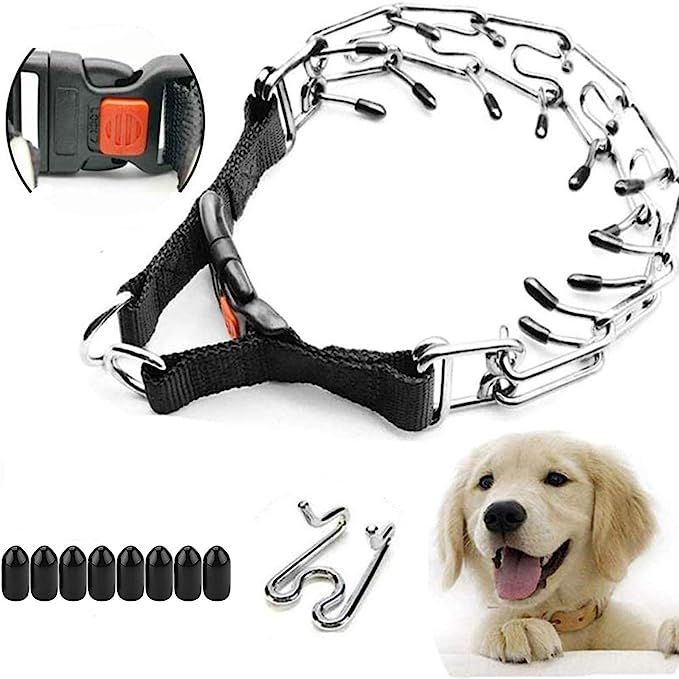 Supet Dog Prong Collar, Adjustable Dog Training Collar with Buckle for Small Medium Large Dogs(Pa... | Amazon (US)