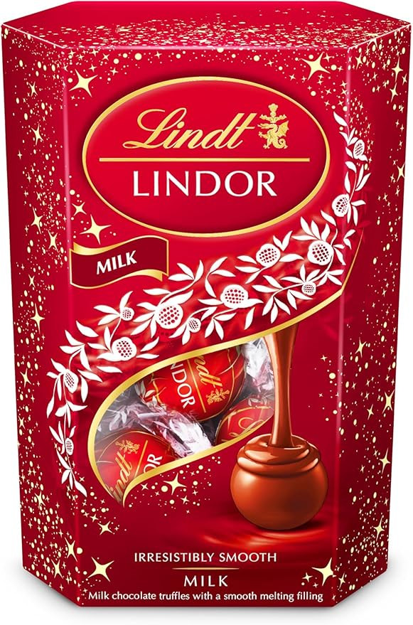 Lindt Lindor Milk Chocolate Truffles – 200g Box (Approx. 16 Balls) – Smooth Filling – Chris... | Amazon (UK)