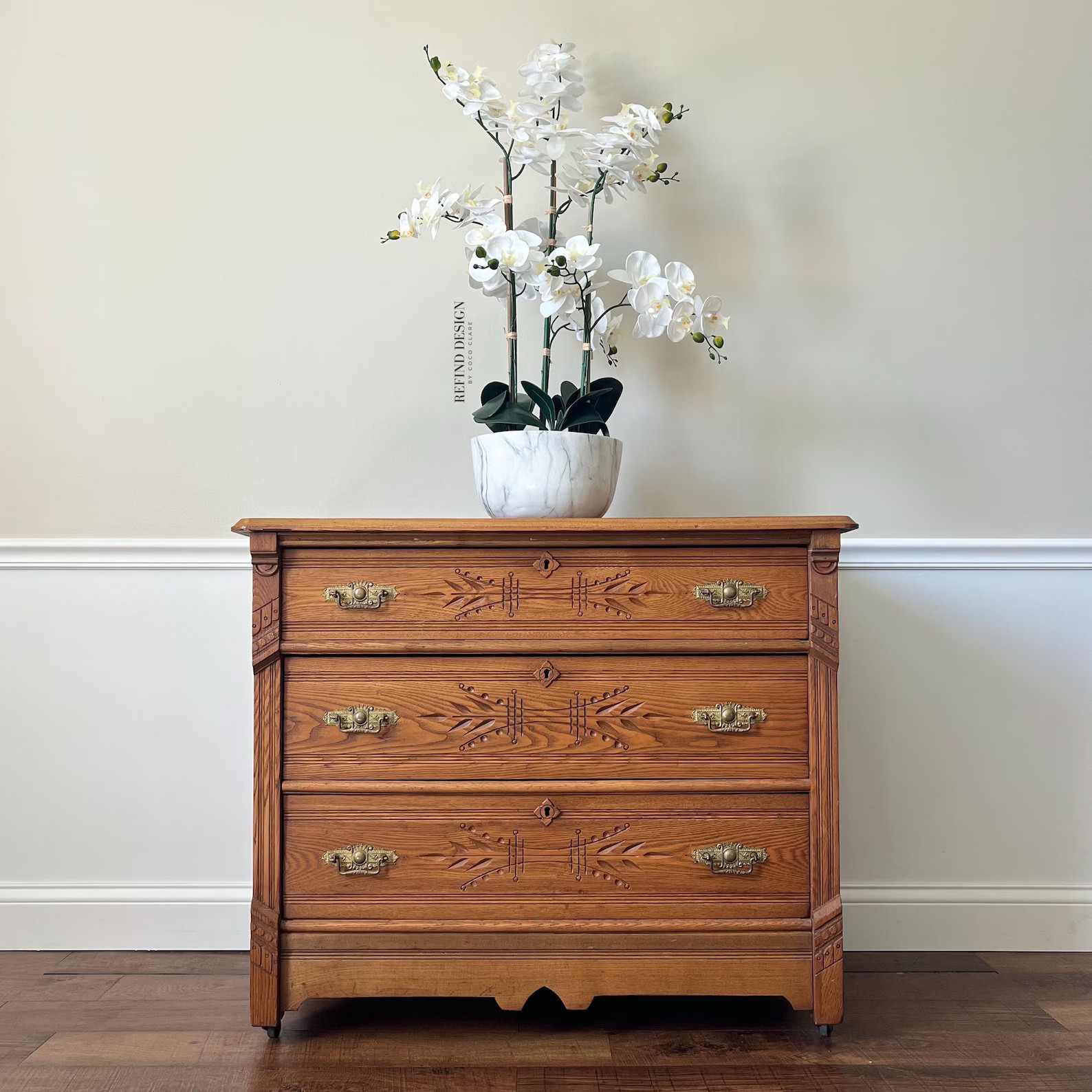 Antique Eastlake Chest of Drawers: Solid Wood Dresser, Entryway Console - Etsy | Etsy (US)