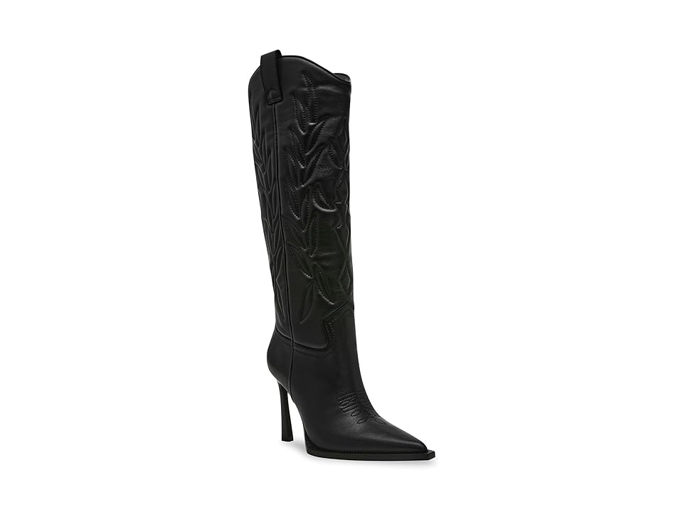 Steve Madden Kinzee Women's Boots Black Leather : 9.5 M | Zappos