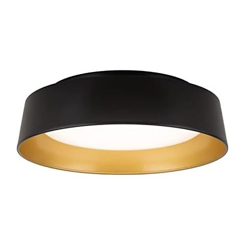 Amazon.com: Bargeni Flush Mount Ceiling Light,12.5 inch LED Ceiling Light Fixture,Matte Black wit... | Amazon (US)