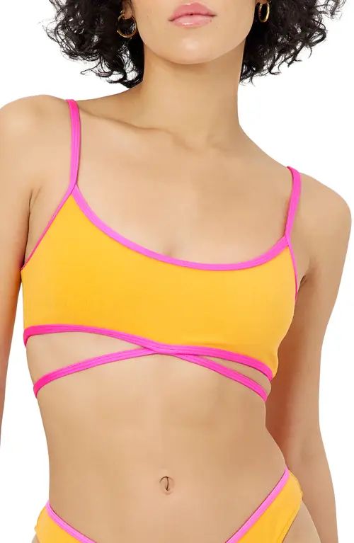 Frankies Bikinis Waco Terry Bikini Top in Sundown at Nordstrom, Size Small | Nordstrom