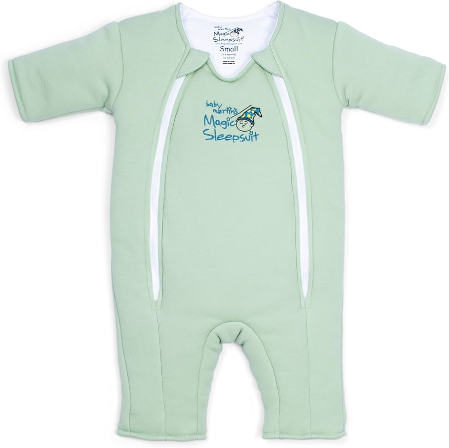 Baby Merlin's Magic Sleepsuit - 100% Cotton Baby Transition Swaddle - Baby Sleep Suit - Sage Gree... | Amazon (US)