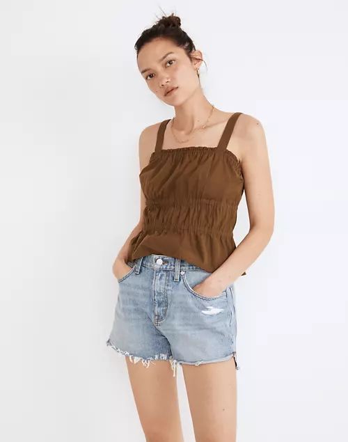 Relaxed Denim Shorts in Madera Wash: Side-Slit Edition | Madewell