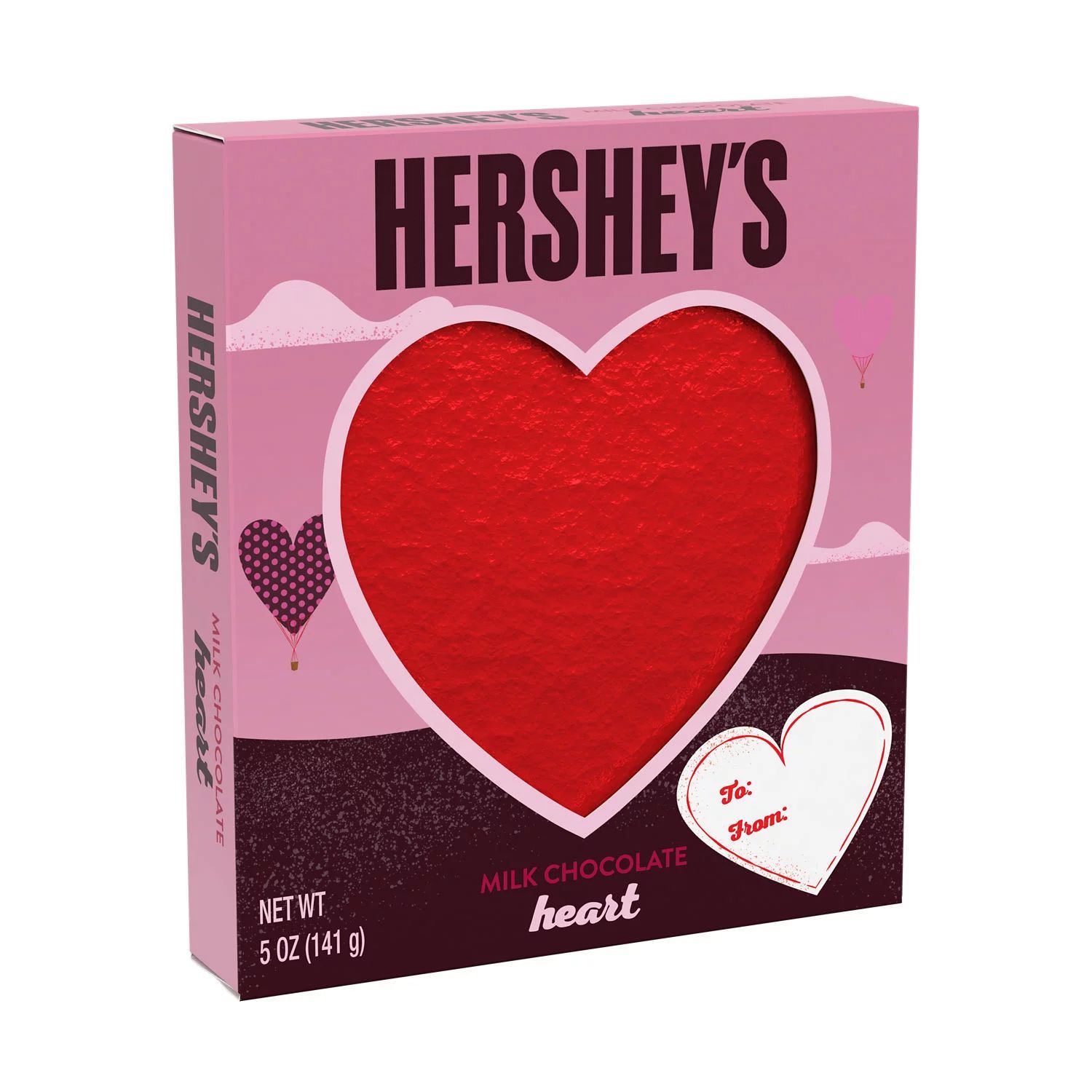 HERSHEY'S, Milk Chocolate Heart Candy, Valentine's Day, 5 oz, Gift Box | Walmart (US)