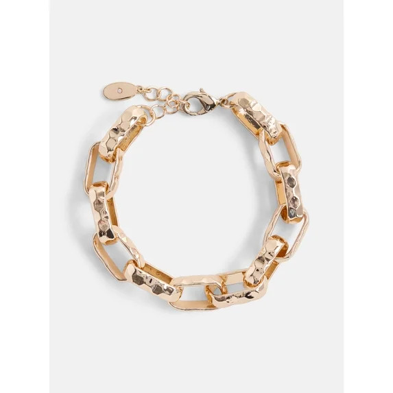 Scenario Women's Gold-Tone Twisted Chain Bracelet | Walmart (US)