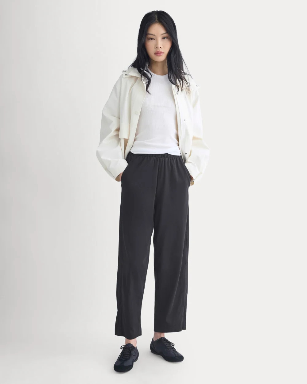 Everlane Weekend Track Pant In Black, Size Small, Cotton | Everlane