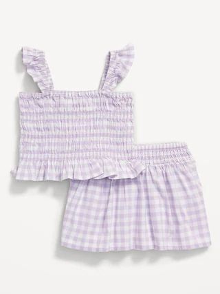 Printed Sleeveless Smocked Top & Skirt Set for Baby | Old Navy (US)