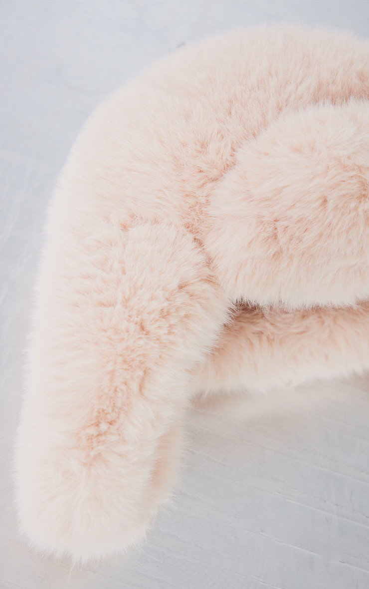 Beige Faux Fur Trucker Hat | Accessories | PrettyLittleThing US