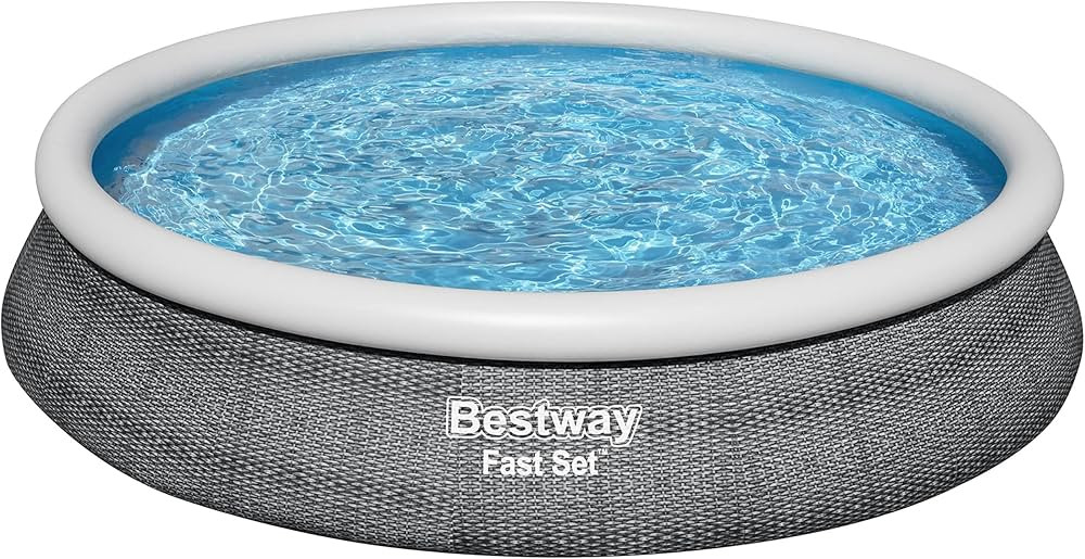 Bestway Fast Set 15' x 33" Round Inflatable Outdoor Above Ground Swimming Pool Set with 530 Gallo... | Amazon (US)