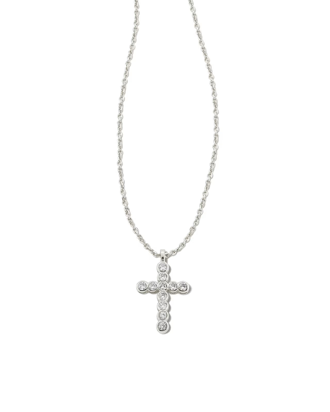 Cross Gold Pendant Necklace in White Crystal | Kendra Scott | Kendra Scott