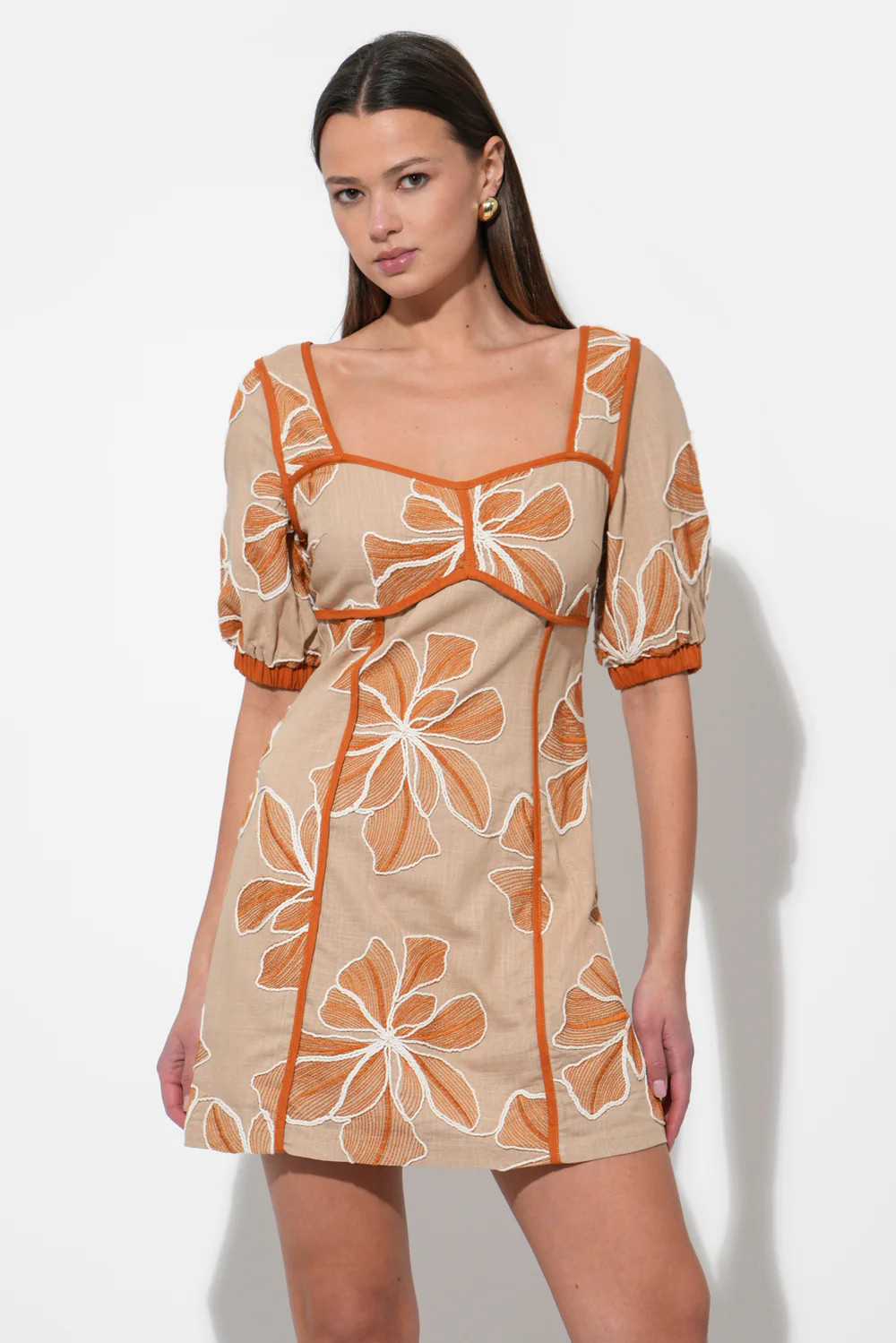 Grasiella Embroidered Mini Dress | Adelyn Rae