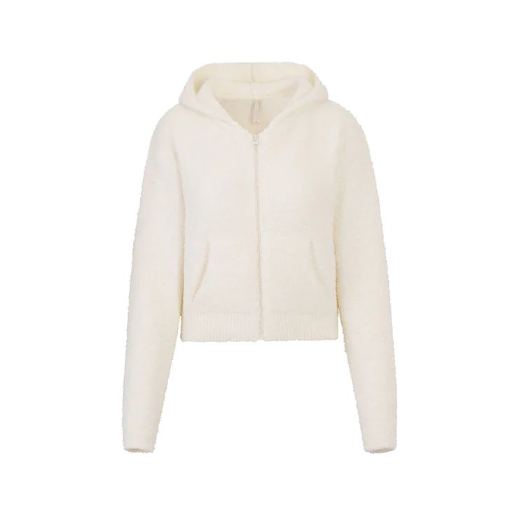 COZY KNIT ZIP UP HOODIE | BONE | SKIMS (US)