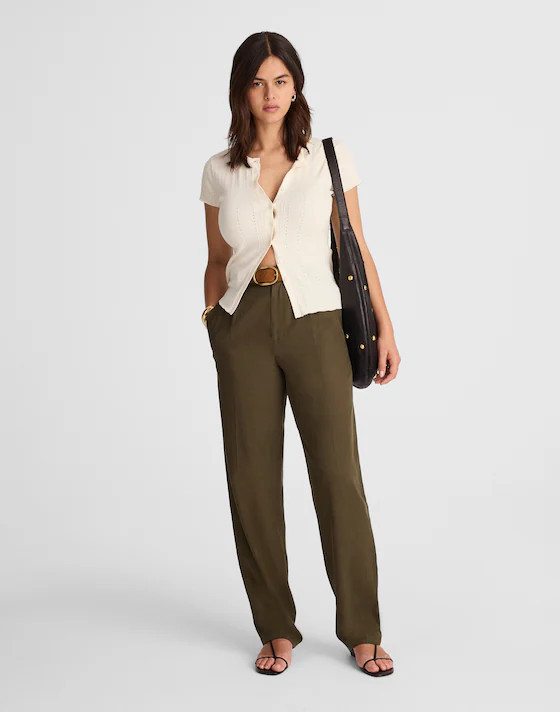 High-Rise Barrel-Leg Pants | Madewell