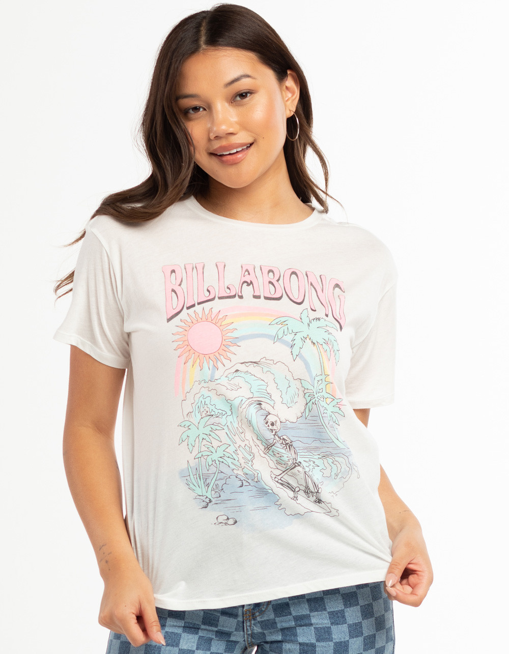 BILLABONG Rainbow Surfer Womens Tee - WHITE - ABJZT01124 | Tillys