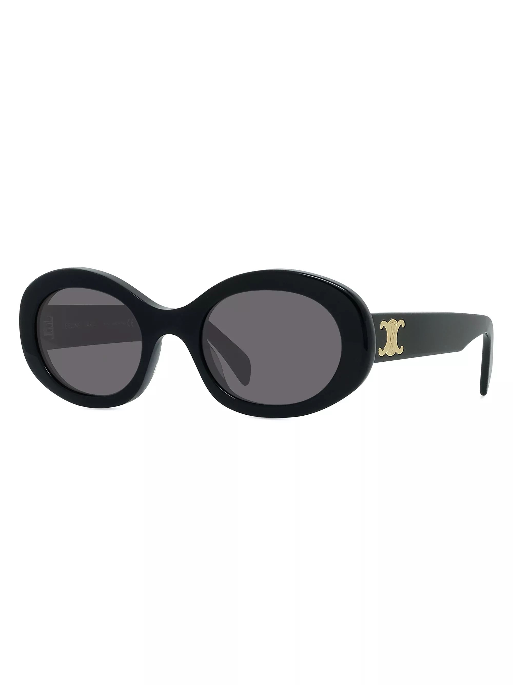 SunglassesRound & OvalCELINETriomphe 52MM Oval Sunglasses$510 | Saks Fifth Avenue