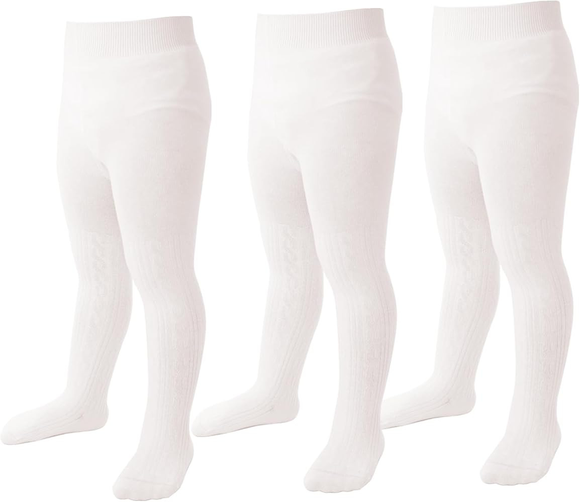 Marchare Baby Girls Tights Thick Solid Cable Knit Leggings Winter Warm Stockings For Toddler Girl... | Amazon (US)