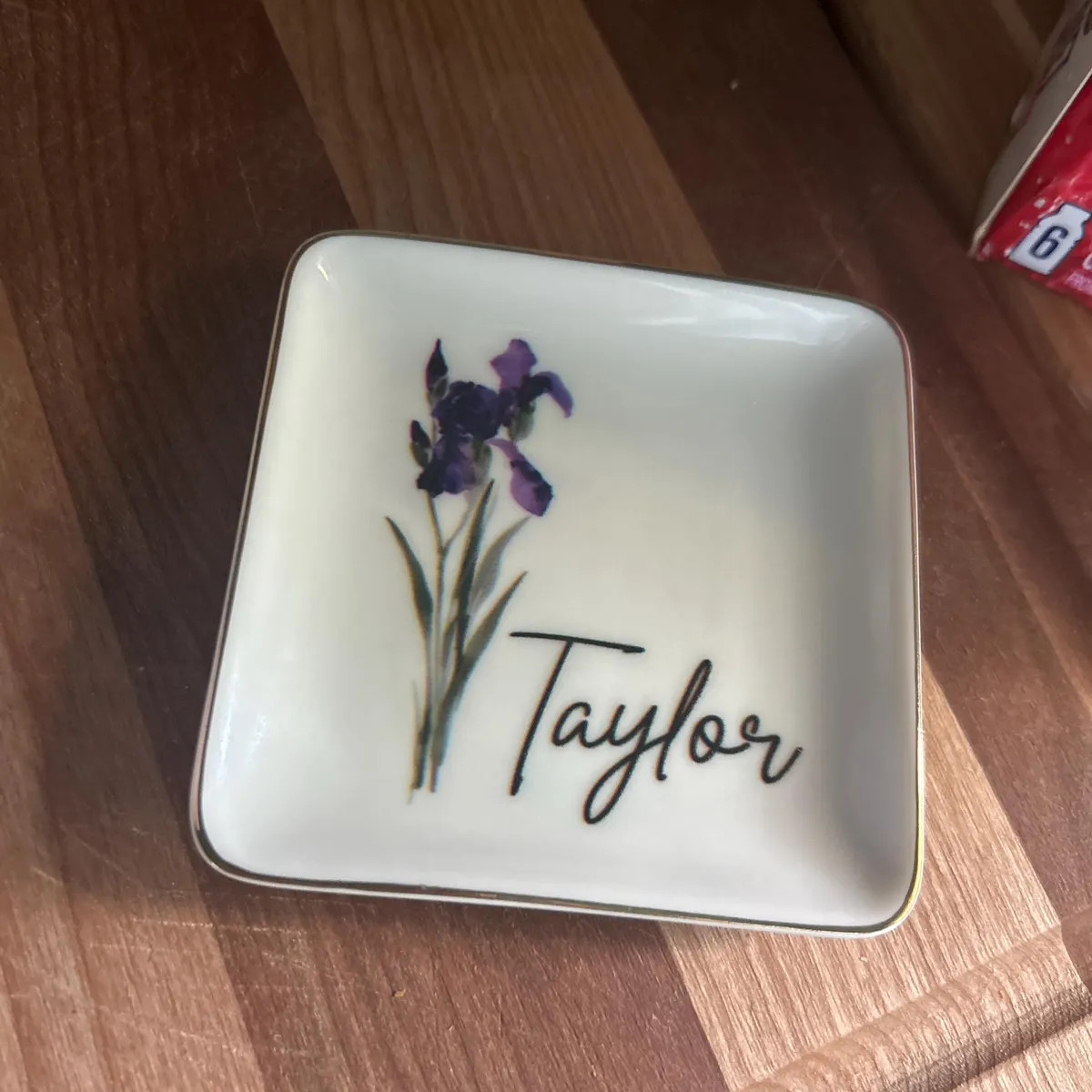 Personalised Birth Flower Trinket Dish, Custom Watercolor Flower Ring Dish, Birthday Jewelry Dish... | Etsy (US)