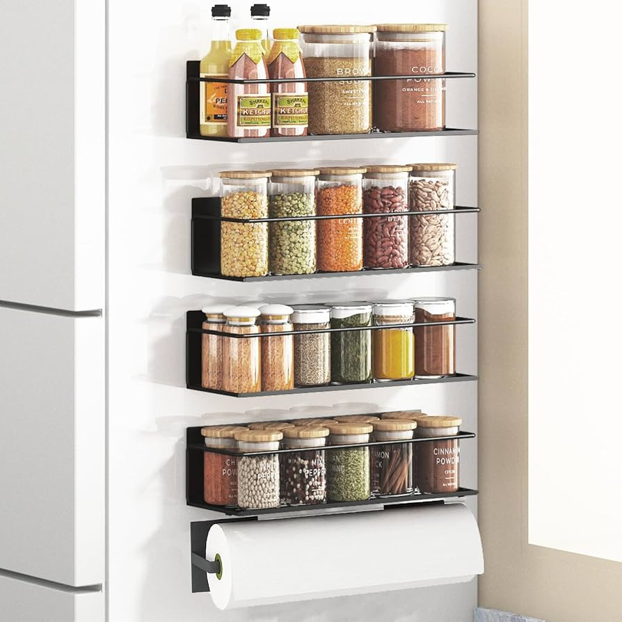 Magnetic Spice Rack For Refrigerator, Magnetic Fridge Shelf For Kitchen, Magnetic Shelf For Fridg... | Amazon (US)