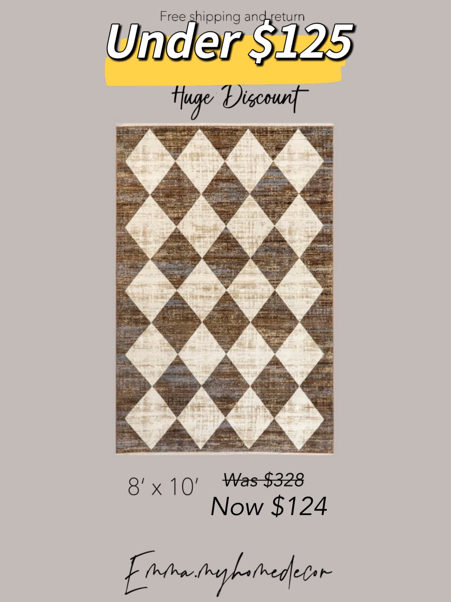 Best Price Ever! This viral checkered rug is on huge discount! The 8 x 10 feet rug is only $124! The lowest price  I've ever seen in the past two years! Runnn before the deal ends! It will be end soon!


网红地毯

#LTKHome #LTKSaleAlert #LTKFindsUnder100