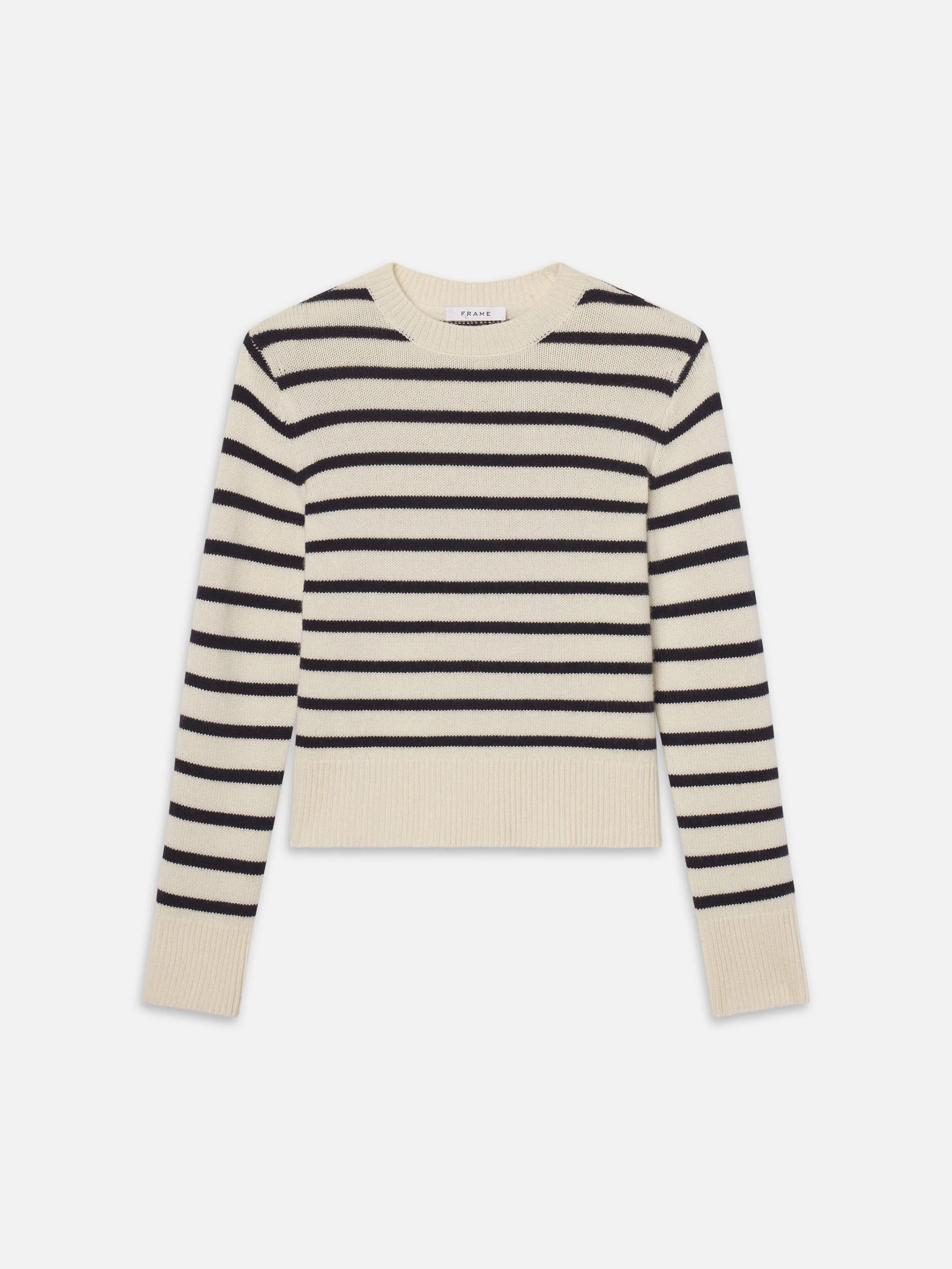 Cashmere Clean Crew -- Navy Multi | Frame Denim