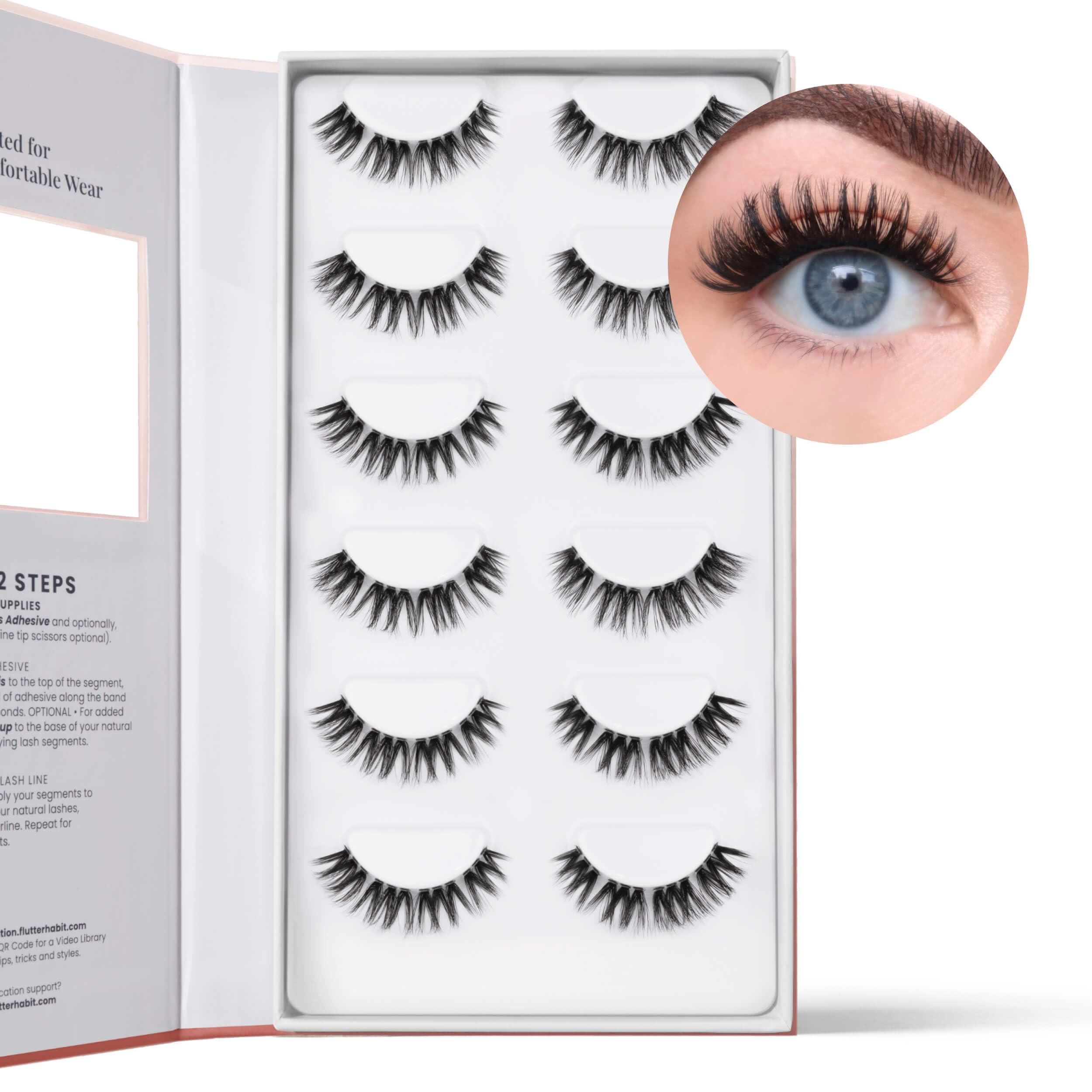 The Flirt Natural Lashes – Natural Lash Clusters for Women - Salon Quality At Home Eyelashes Ex... | Amazon (US)