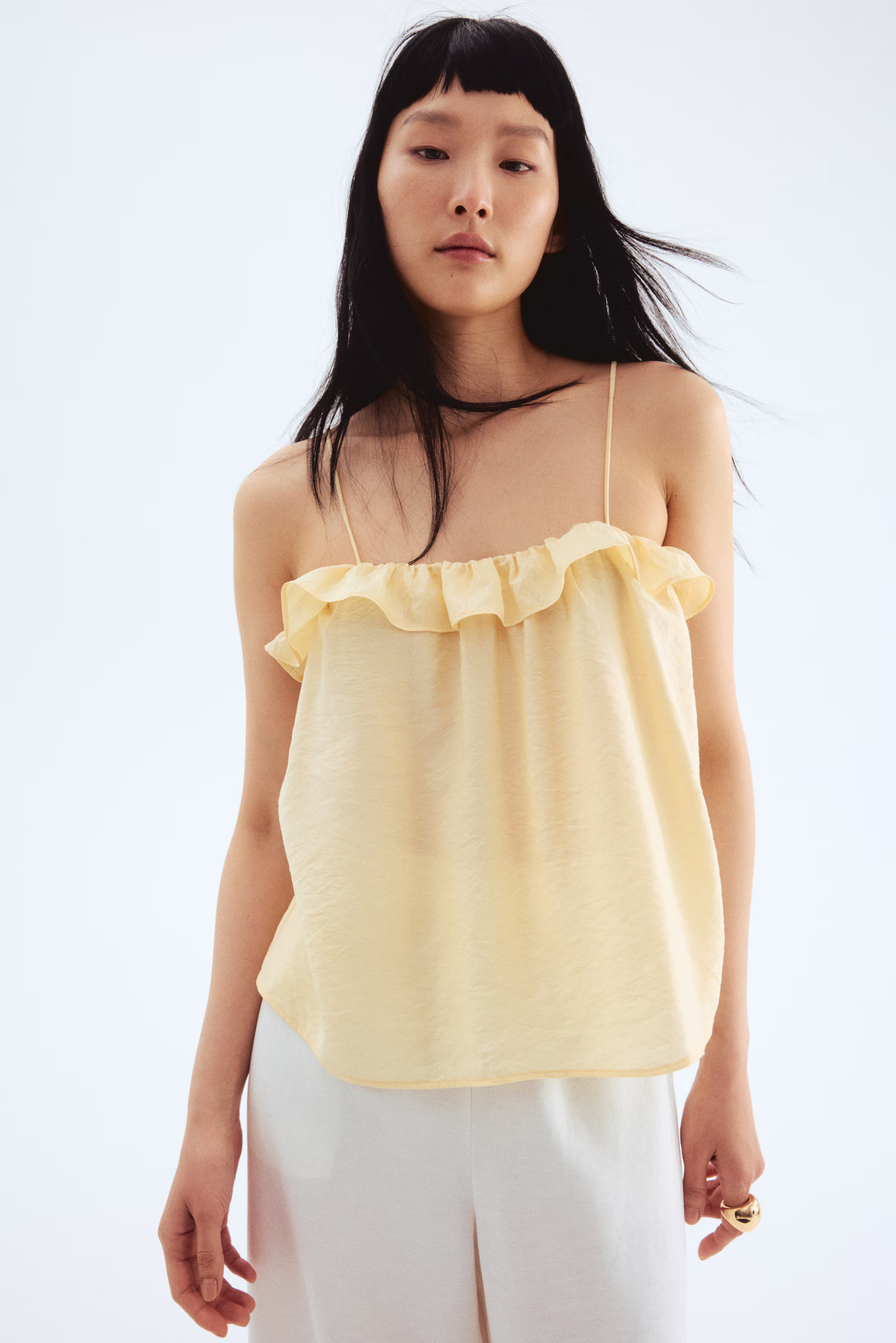 Ruffle-Trimmed Strappy Top | H&M (US + CA)