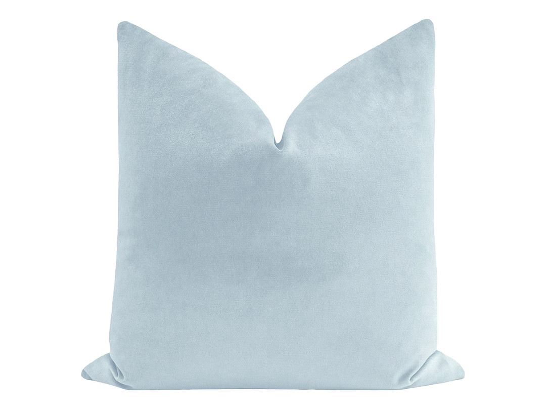 Society Velvet // Soft Blue Pillow | Blue Velvet | Designer Velvet | Velvet Pillow | - Etsy | Etsy (US)