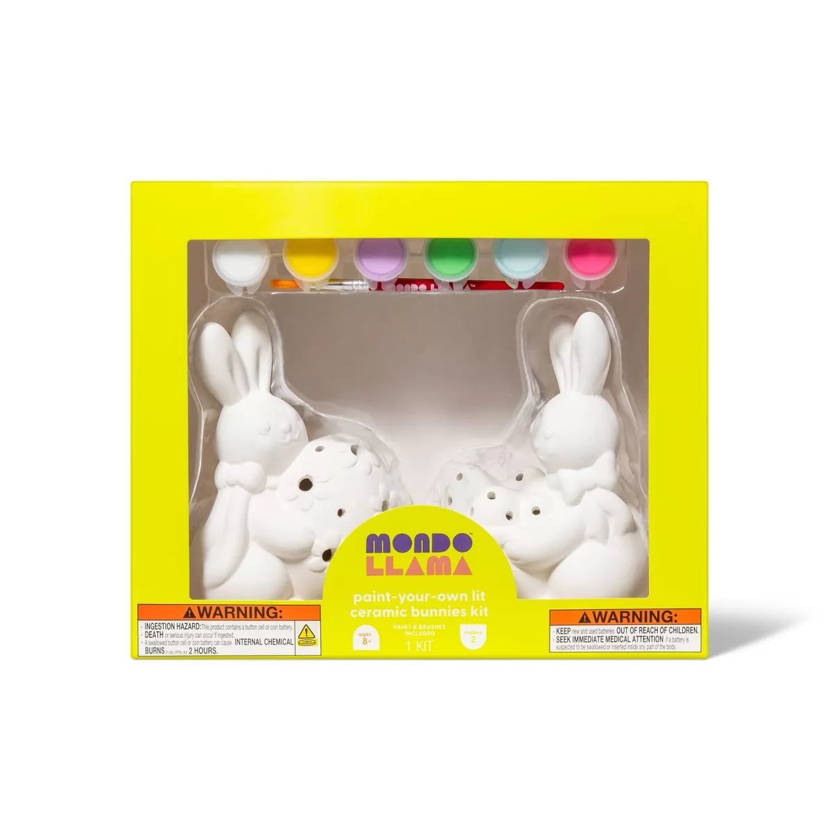 Paint-Your-Own Ceramic Easter Bunnies Kit White - Mondo Llama™ | Target