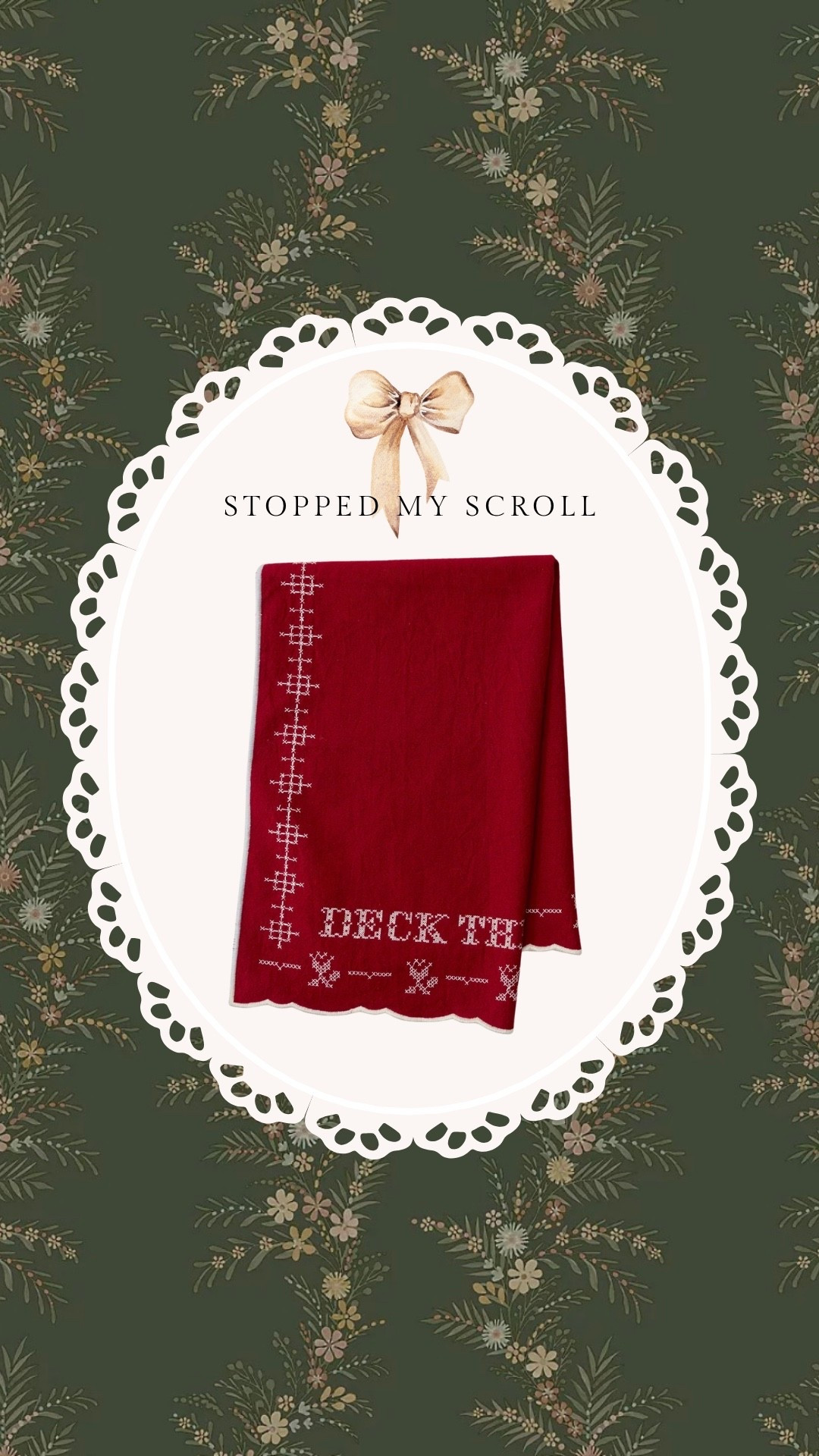 Love the embroidery on this Magnolia Deck the Halls kitchen towel.

#LTKHome #LTKSeasonal