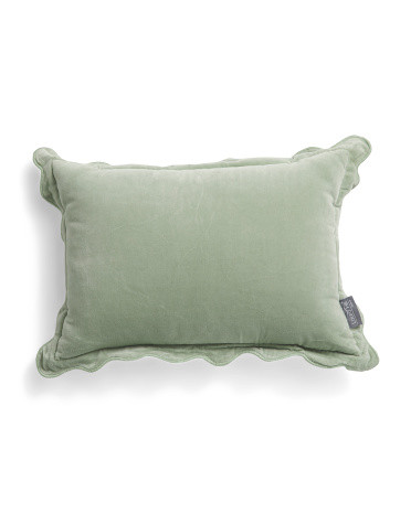 14x20 Velvet Scalloped Edge Pillow | Home | Marshalls | Marshalls