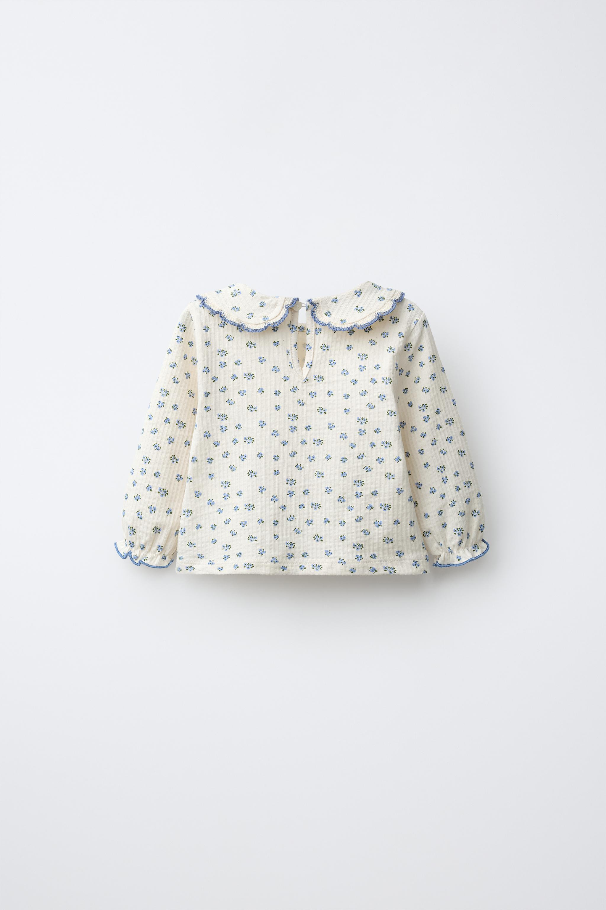CROCHET PETER PAN COLLAR T-SHIRT | Zara US