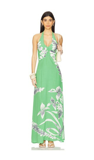 Wist Front Maxi Dress in Mint Blossom | Revolve Clothing (Global)