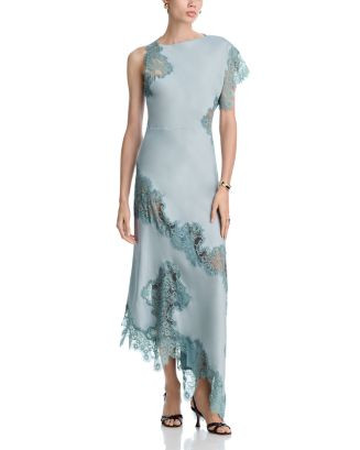 Alessia Lace Inset Asymmetrical Dress | Bloomingdale's (US)