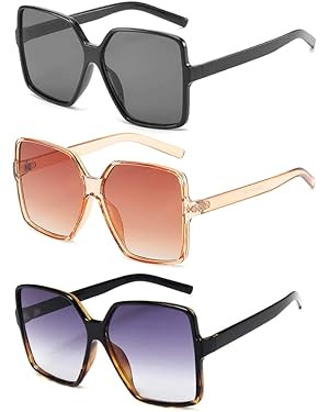 Dollger Oversized Square Sunglasses for Women Big Large Wide Fashion Shades for Men UV Protection... | Amazon (US)