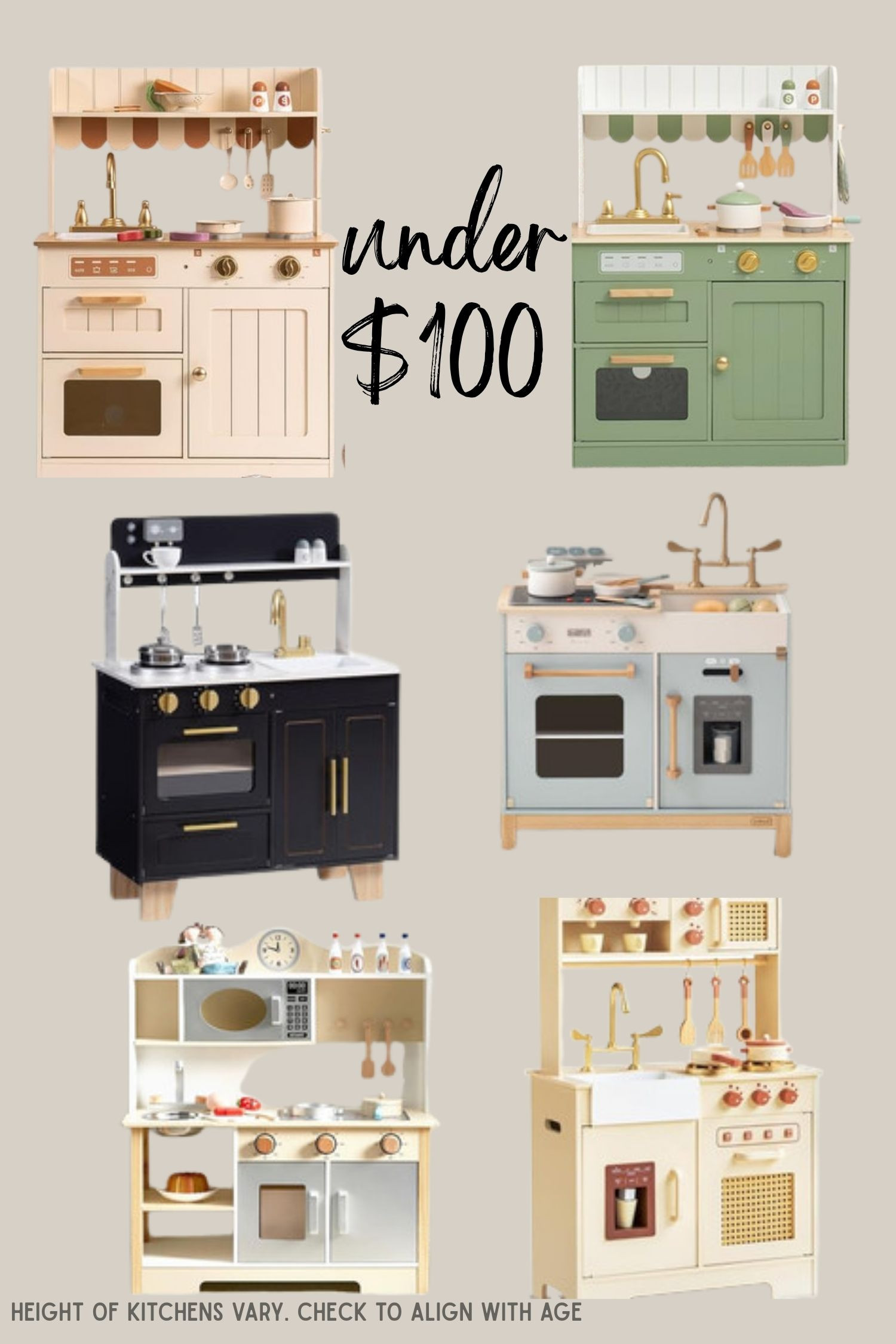 Kids play kitchen sets for under $100. Budget friendly and still look high quality. Be sure to check the height measurements to be sure its size appropriate for your child. 


#playkitchen #kitchenset #kidskitchenset  

 #LTKFindsUnder100 #LTKKids #LTKFamily
